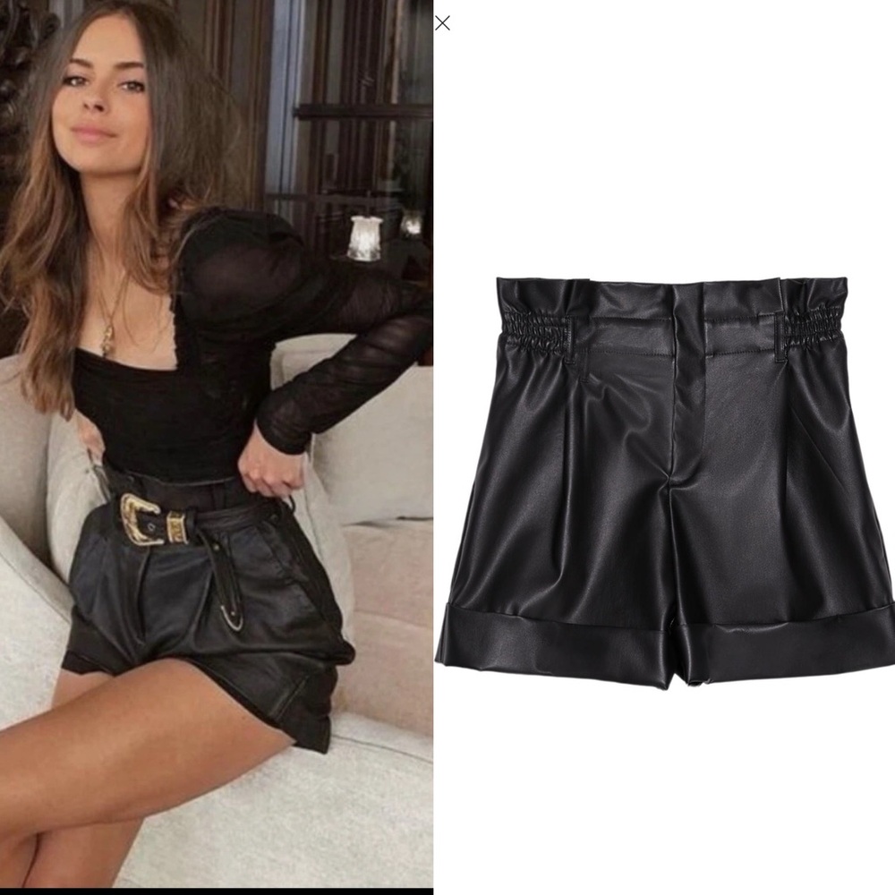 🆕 Zara Vegan Leather Shorts